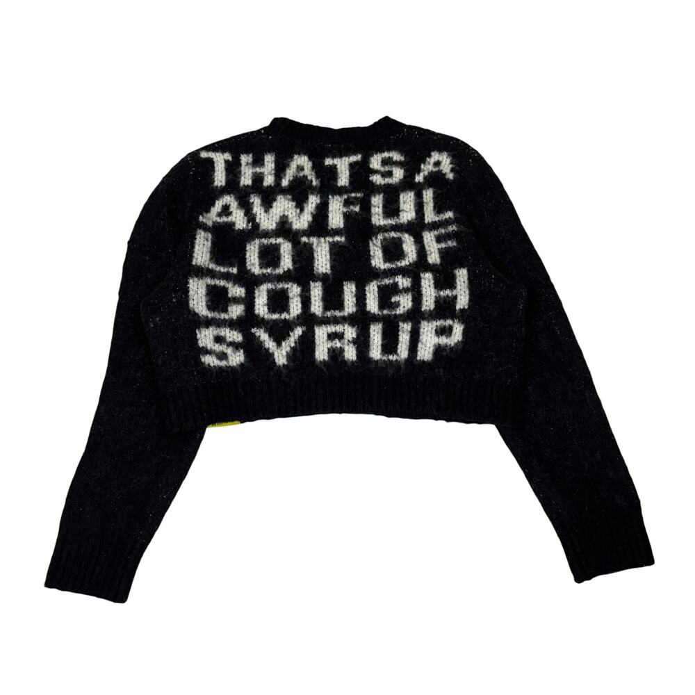 That's A Awful Lot of Cough Syrup Fuzzy Mohair Style Sweater Women's XL